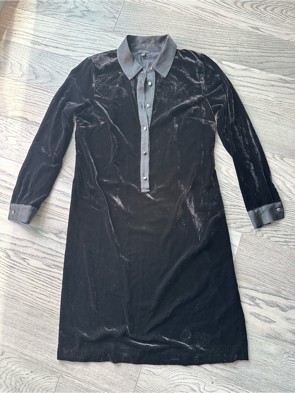 Talbots velvet shirt dress